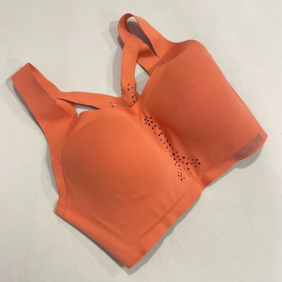 ~ Victoria Sport 32DD/E Angel Max Sports Bra Peach/Pink Firm Support Adjustable - Picture 7 of 14